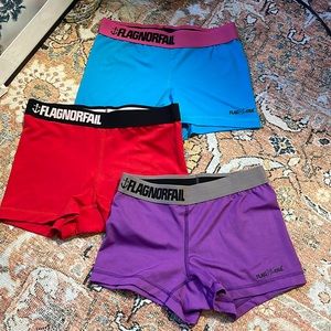 EUC Flag Nor Fail Spandex Shorts Bundle - size med